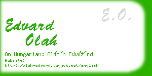edvard olah business card